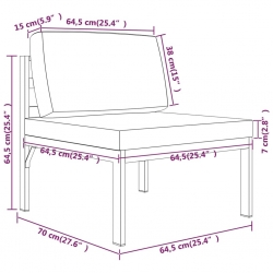 4-os. sofa ogrodowa z poduszkami, aluminium, antracytowa