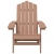 Krzesła ogrodowe Adirondack ze stolikiem, HDPE, brązowe