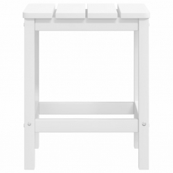 Krzesła Adirondack z podnóżkami i stolikiem, HDPE, białe