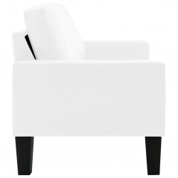 3-osobowa sofa, biała, sztuczna skóra