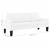 3-osobowa sofa, biała, sztuczna skóra