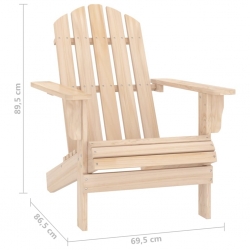 Krzesło ogrodowe Adirondack, lite drewno jodłowe