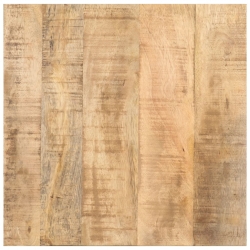 Stolik boczny z kółkami, 40x40x42 cm, surowe drewno mango