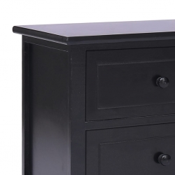 Szafka pod TV, czarna,108x30x40 cm, drewno paulowni