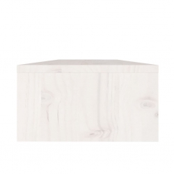 Podstawka na monitor, biała, 50x24x13 cm, lite drewno sosnowe