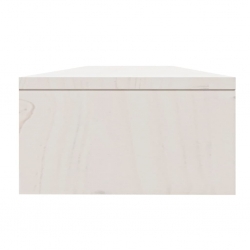 Podstawka na monitor, biała, 100x24x13 cm, lite drewno sosnowe