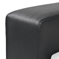 Kanapa rozkładana z podłokietnikami, PVC, biała, regulowana