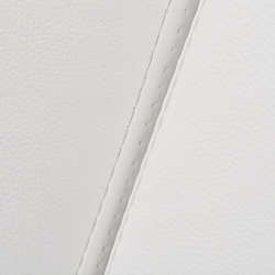 Kanapa rozkładana z podłokietnikami, PVC, biała, regulowana