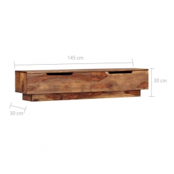 Szafka pod TV, 145 x 30 x 30 cm, lite drewno sheesham