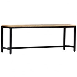 Ławka do jadalni, 120 cm, lite surowe drewno mango