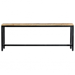 Ławka do jadalni, 120 cm, lite surowe drewno mango
