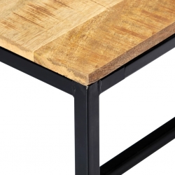 Ławka do jadalni, 120 cm, lite surowe drewno mango