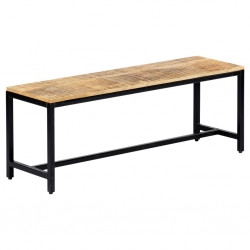 Ławka do jadalni, 120 cm, lite surowe drewno mango