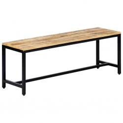 Ławka do jadalni, 120 cm, lite surowe drewno mango