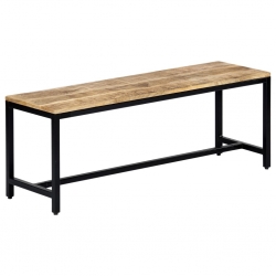 Ławka do jadalni, 120 cm, lite surowe drewno mango