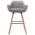 Krzesła barowe z podłokietnikami, jasnoszare, obite tkaniną