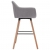 Krzesła barowe z podłokietnikami, jasnoszare, obite tkaniną