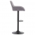 Krzesła barowe z podłokietnikami, ciemnoszare, tkanina