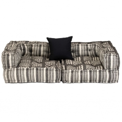 Sofa modułowa z akcesoriami, 6 elementów, tkanina w paski