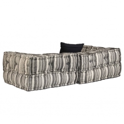 Sofa modułowa z akcesoriami, 6 elementów, tkanina w paski