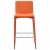Krzesła barowe, 4 szt., pomarańczowe, sztuczna skóra