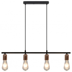 Lampa sufitowa, czarno-miedziana, 80 cm, E27