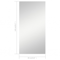 Lustro ścienne bez ramy, 140x60 cm, szkło