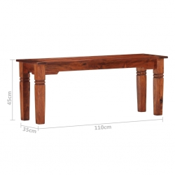 Ławka, 110 cm, lite drewno akacjowe