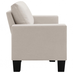 3-osobowa sofa, kremowa, tapicerowana tkaniną