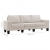 3-osobowa sofa, kremowa, tapicerowana tkaniną