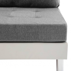 Sofa modułowa, sztuczna skóra, biała