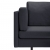 Sofa narożna, ciemnoszara, tapicerowana tkaniną