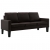 3-osobowa sofa, brązowa, sztuczna skóra