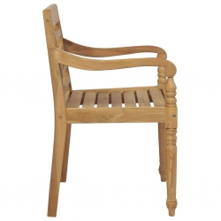 Krzesła Batavia, 8 szt., lite drewno tekowe