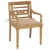Krzesła Batavia z poduszkami, 6 szt., lite drewno tekowe
