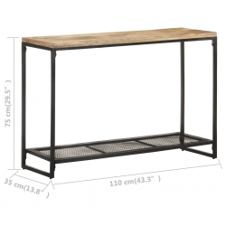 Stolik konsola, 110 x 35 x 75 cm, lite drewno mango