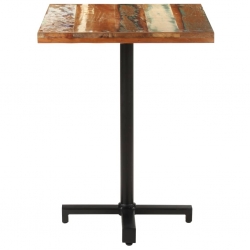 Kwadratowy stolik bistro, 60x60x75 cm, lite drewno z odzysku