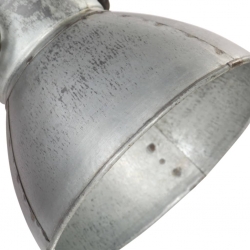 Industrialna lampa ścienna, srebrna, 45x25 cm, E27