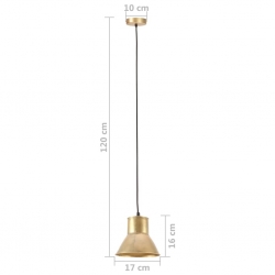 Lampa wisząca, 25 W, kolor mosiądzu, okrągła, 17 cm, E27