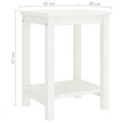 Szafka nocna, biała, 35x30x47 cm, drewno sosnowe