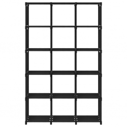 Regał z 15 przegrodami, czarny, 103x30x175,5 cm, tkanina