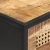 Stolik konsolowy, 100x35x75 cm, surowe drewno mango i trzcina