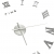 Zegar ścienny 3D, nowoczesny design, srebrny, 100 cm, XXL