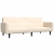 2-osobowa rozkładana kanapa kremowa, tapicerowana tkaniną