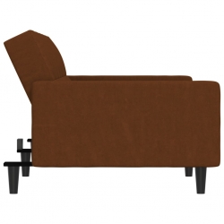 2- osobowa sofa rozkładana, brązowa, obita mikrofibrą