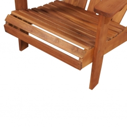 Krzesło ogrodowe Adirondack z podnóżkiem, lite drewno akacjowe