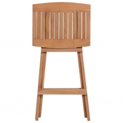 Składane stołki barowe, 4 szt., lite drewno tekowe