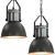 Lampy sufitowe, 2 szt., szare, okrągłe, E27