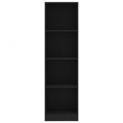 4-poziomowy regał na książki, czarny, 40 x 24 x 142 cm