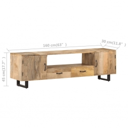Szafka pod telewizor, 160x30x45 cm, lite drewno mango